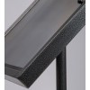 Présentoir de menus extérieur - Finition acier martelé