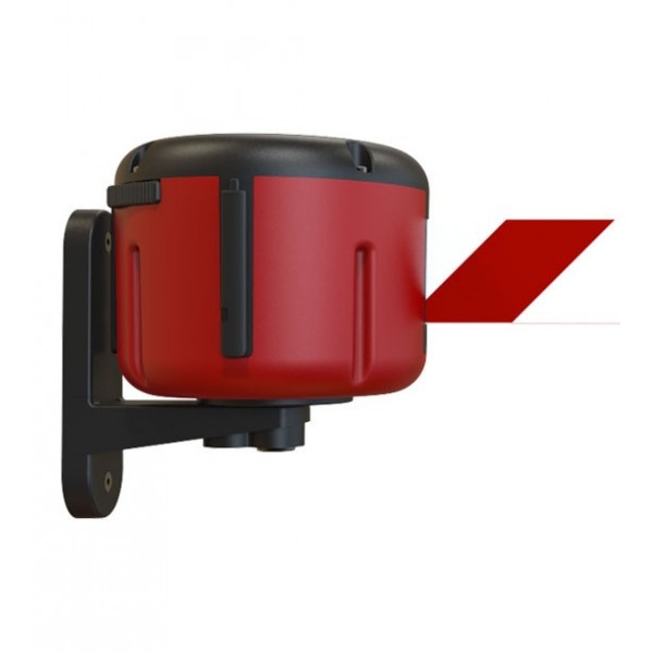 Absperrband zur Wandmontage 10m rot - Gurt rot/weiß gestreift