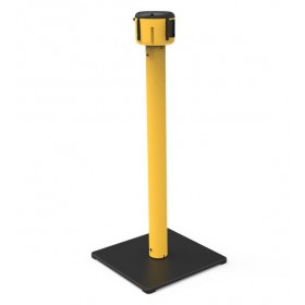 Poteau de guidage jaune, sangle 10m Poteau de guidage jaune, sangle 10m
