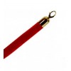 Cuerda terciopelo roja 150cm, cierres dorados