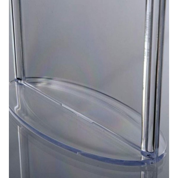 Transparentes Plexiglas Tischaufsteller