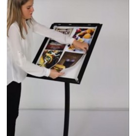 Affichez jusqu'à 4 feuilles A4: idéal pour cafés et restaurants! Affichez jusqu'à 4 feuilles A4: idéal pour cafés et restaurants!