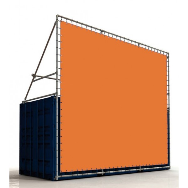 Reclameframe voor container