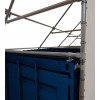 Affichage container dubbele hoogte, detail hoekbevestiging op containertop