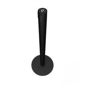 Poteau récepteur pour poteau avec sangle - noir