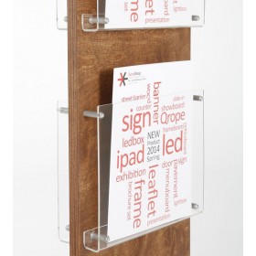 Porte-brochure bois recto-verso, présentoir plexiglas Porte-brochure bois recto-verso, présentoir plexiglas