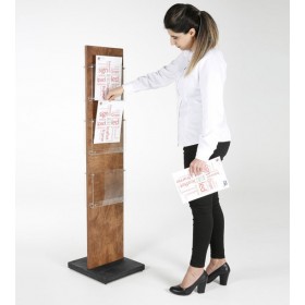 Porte-brochure bois recto-verso, présentoir plexiglas Porte-brochure bois recto-verso, présentoir plexiglas