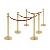 Set von 6 Absperrpfosten aus goldenem Edelstahl