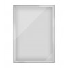 Snap frame with 20mm tab corners, front view aluminium profile and protective glass
