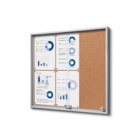Vitrine achterwand van kurk 6x A4