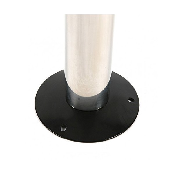 Base en acier poudré noir avec trous de fixation