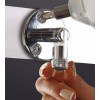 Hangframe, verchroomde muurbevestiging met schroeven aan plafond