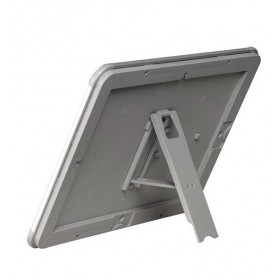 Klapprahmen (Grau und natürliches Aluminium) mit Aufsteller für die Theke (A5 oder A6). Klapprahmen (Grau und natürliches Aluminium) mit Aufsteller für die Theke (A5 oder A6).