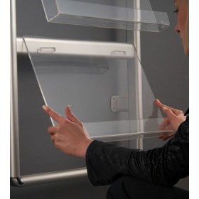 Présentoir pour brochures et catalogues (Fixation murale)