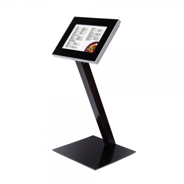 Porte-menu lumineux (LED), sur pied, noir