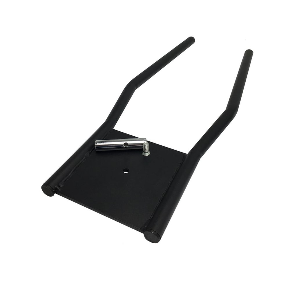 Pie de bandera para rueda de coche, base plana con vástago cromado desmontado junto a ella