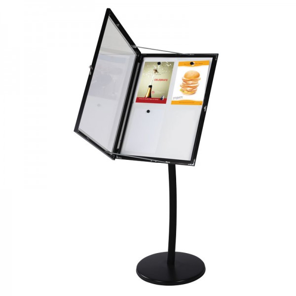 Présentoir porte menu avec une serrure