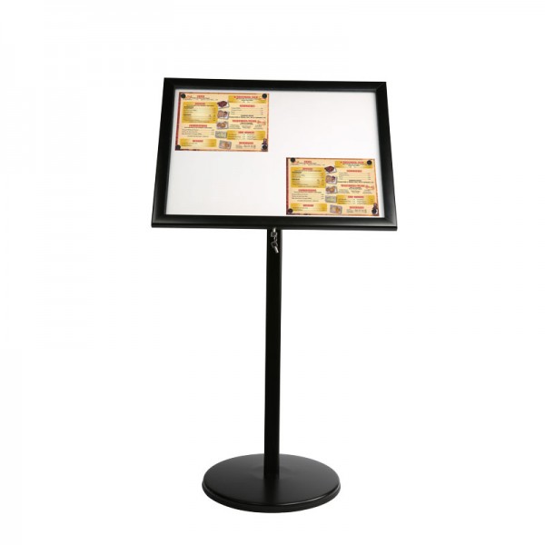 Présentoir porte menu avec une serrure