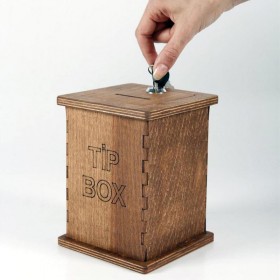 Fooien doos van massief hout