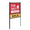 Buitenpaneel dubbele affiche op palen, For Sale en Sold visueel
