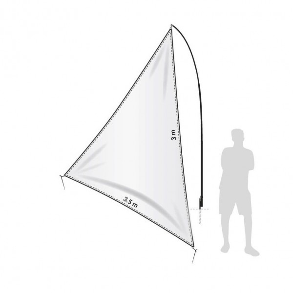 Voile tendue publicitaire triangulaire,1 mât