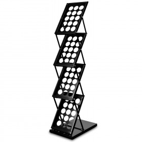 Schwarzer Broschürenhalter Zig Zag