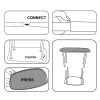 Rectangular expo counter 2m assembly diagram connection tightening and stretched cover