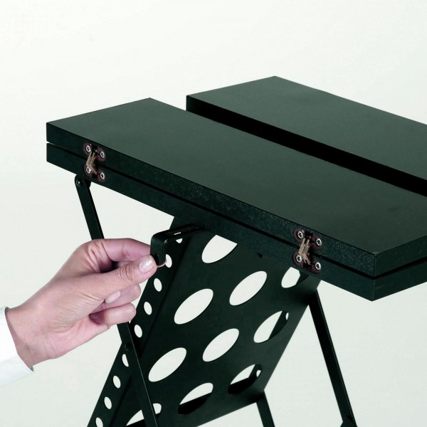 Falt-Prospektständer Stehpult mit Tischplatte (Schwarz)