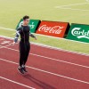 Sports field separation barrier