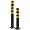Potelet flexible noir réfléchissant (75 ou 100 cm)