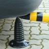 Poste separador flexível preto refletor (75 ou 100 cm)