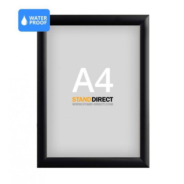 Rama zatrzaskowa czarna wodoszczelna format A4 z wizualizacją Stand-Direct