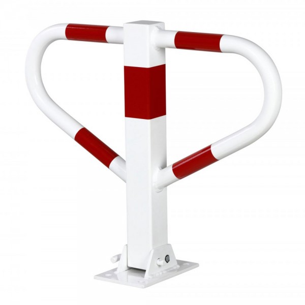 stuks parkeerpalen afsluitbaar, reflecterende parkeerbarrière, roestvrijstalen rijstrookveiligheidspijlers met plastic ketting (650 x 76 mm/25,5 x 3 inch