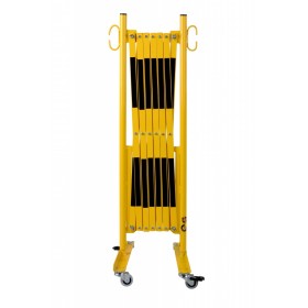 Barrière extensible sur roulettes (Jaune/Noir)