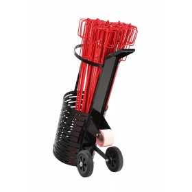 Chariot avec 40 piquets de balisage acier