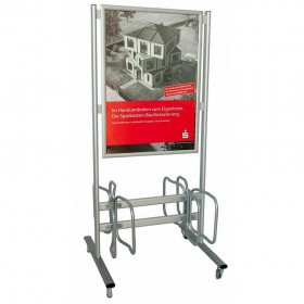 Mobile Fahrradstation mit Plakatständer (A1)