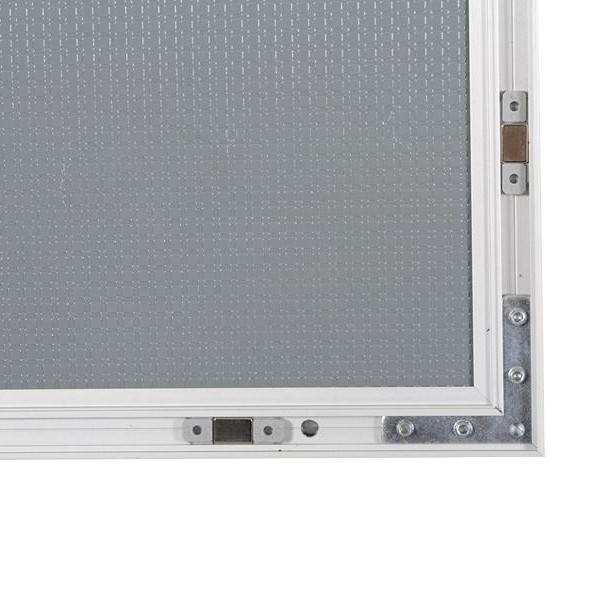 Magnetic hanging frame fixture detail aluminium corner with mounting bracket