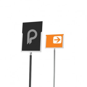 Posterhouder voor museum afzetpaal