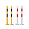 Galvanized Steel Round Safety Post with Base Plate