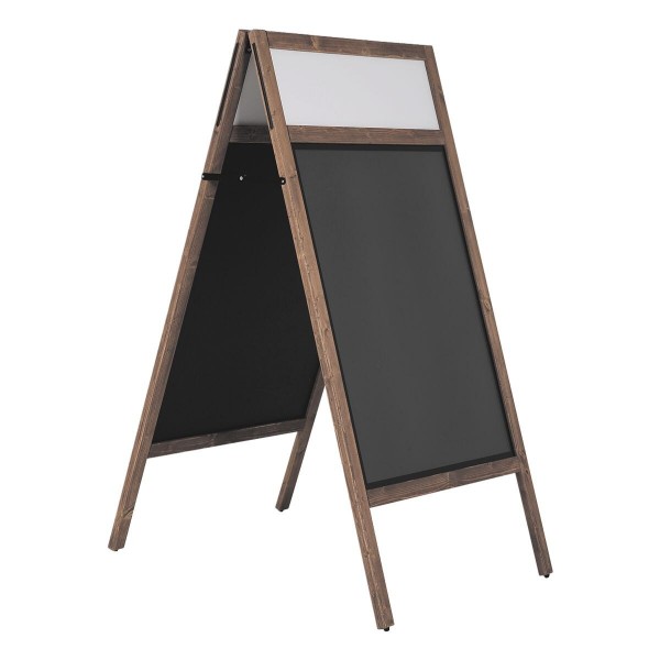 Houten reclamebord met fronton