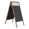 Houten reclamebord met fronton