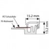 Detail des 14-mm-Profils des weißen Posterrahmens
