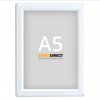Cadre aluminium blanc format A5 avec surface anti-reflet, idéal pour affiches.