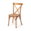 Stackable Wooden Cross-Back Chair for Events