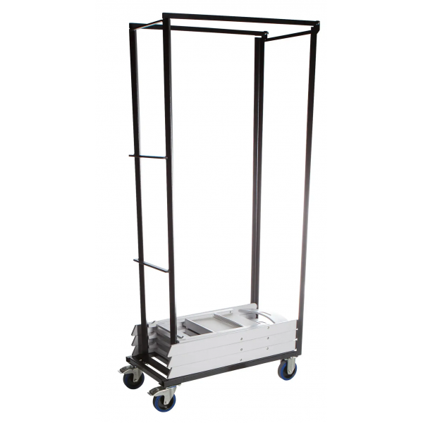 Structure du chariot de transport avec 3 chaises pliables