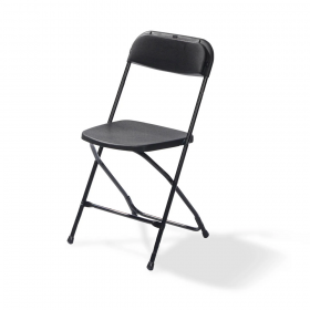 Chaise pliante en plastique noir