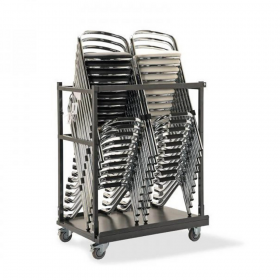 Universal-Transportwagen für stapelbare Stühle und Hocker, praktisch und robust.