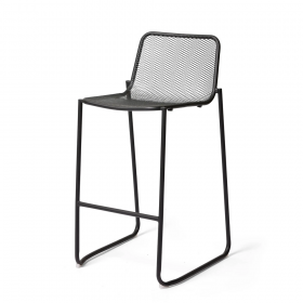 Metall-Barhocker stapelbar schwarz