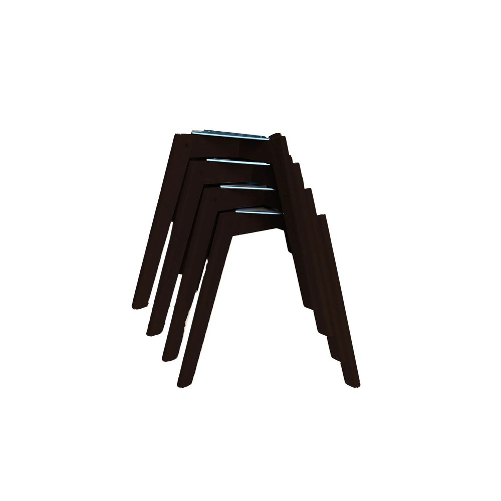Stacked dark brown bases reception chair