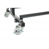 Swivel castors with brake for mobile coat rack